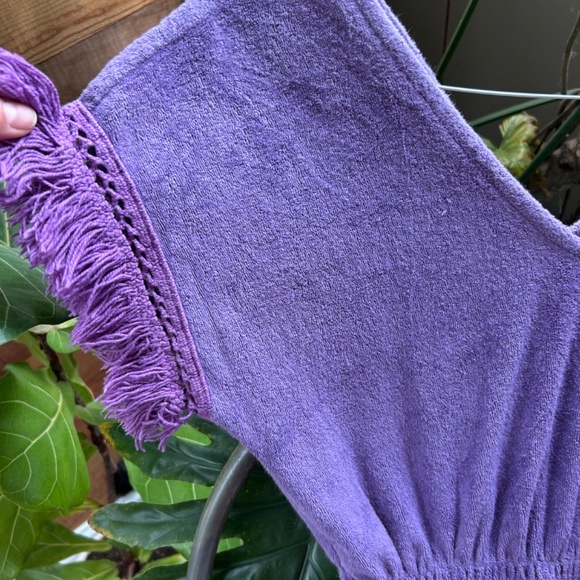 Vintage TerryCloth Purple Jumpsuit Size S/M - Picture 2 of 5